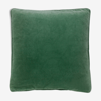 Velvet cushion 50x50cm deep green color