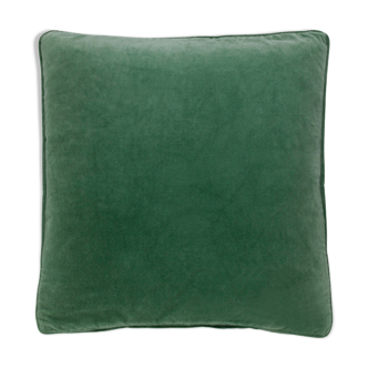 Coussin en velours 50x50cm couleur vert profond