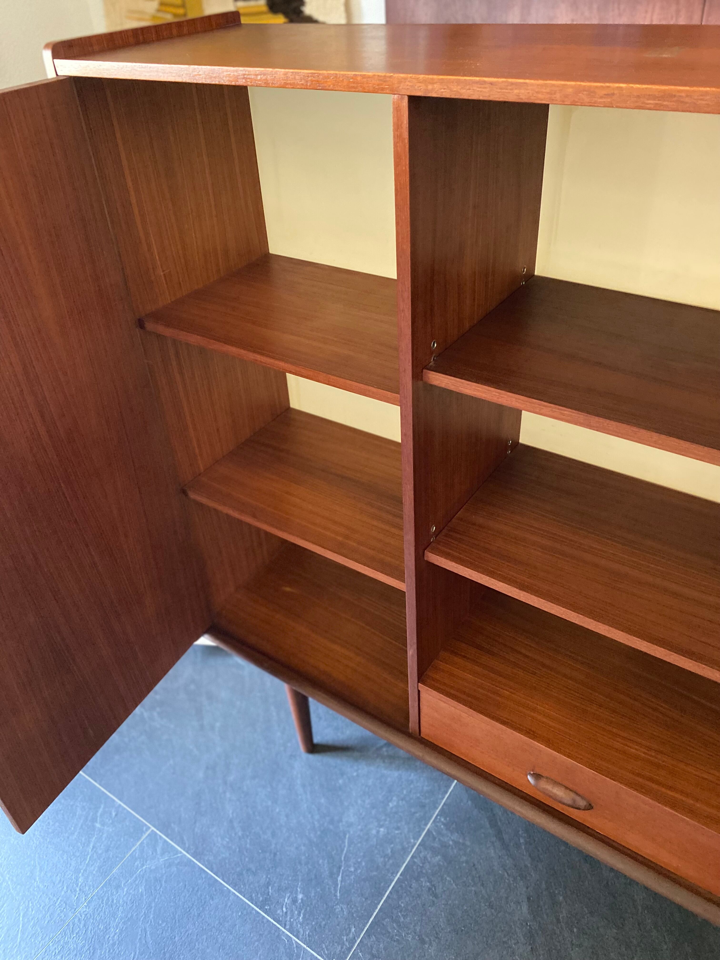 Vintage scandinavian teak high board/bookcase