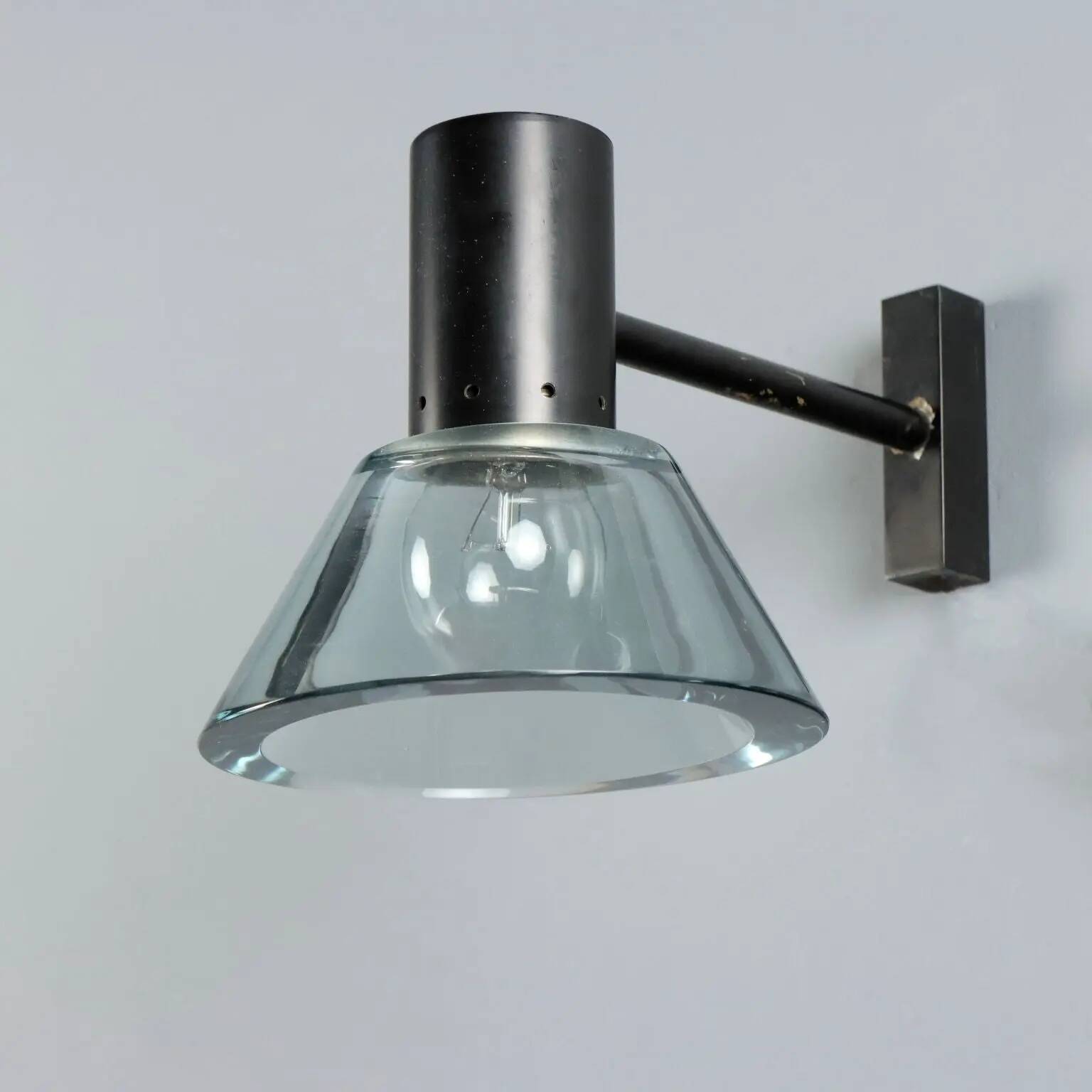 Vintage Murano glass wall sconces, Italian design, 20th century.