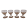Set of 4 finely engraved vintage port wine glasses