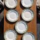 Set of 7 Flat Plates, Summer Model, Terre De Fer, Saint Amand