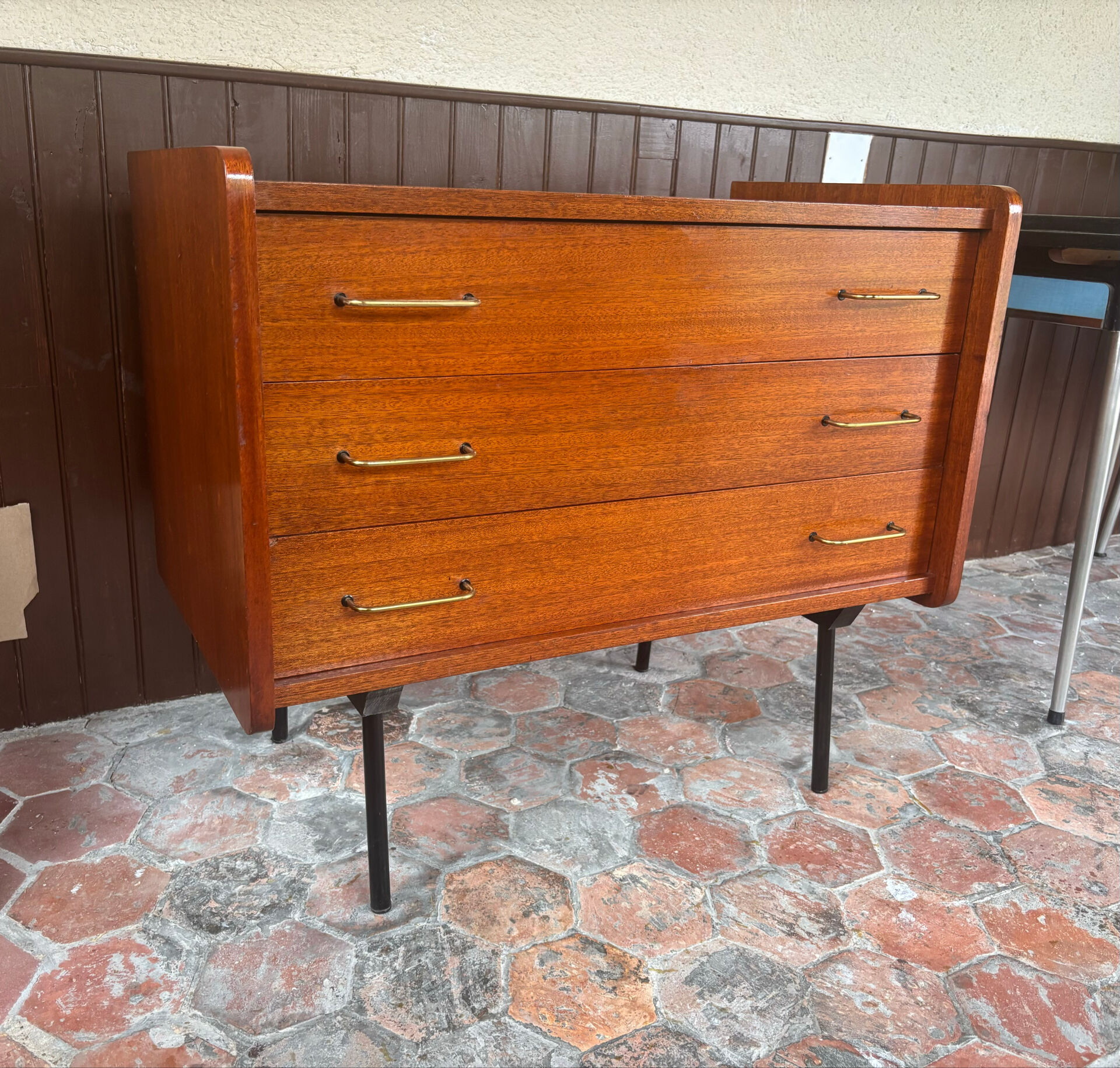 Teak chest of drawers