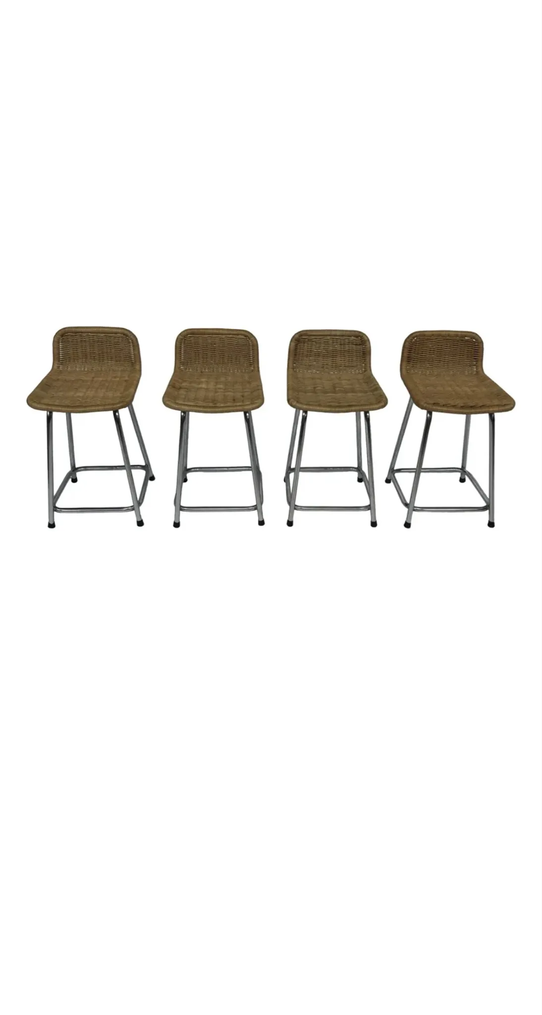 Set of 4 vintage bar stools by Dirk Van Sliedregt Rohe Noordwo