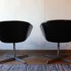 Pair of Pierre Paulin leather armchairs for Artifort 60s