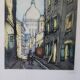 Lithograph Marcel Julien Baton/ Rue de Paris/ Sacré-Cœur /