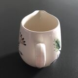 Signed floral decoration pitcher