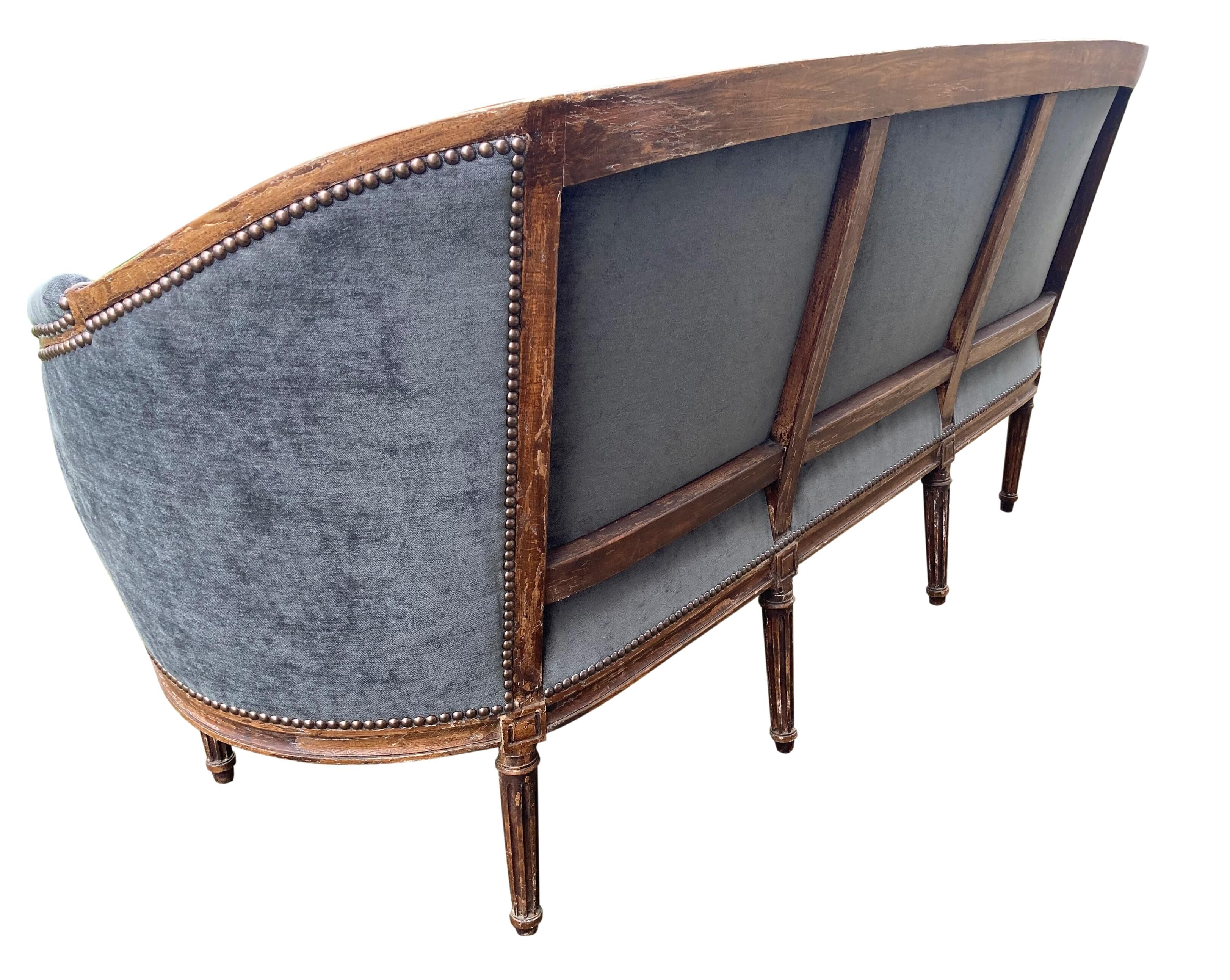 Louis XVI period sofa in basket