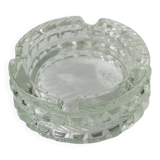Vintage Murano Glass Ashtray, Pale Green Seafoam Clear Glass, 1950s Italian Mid-Century Glass Décor