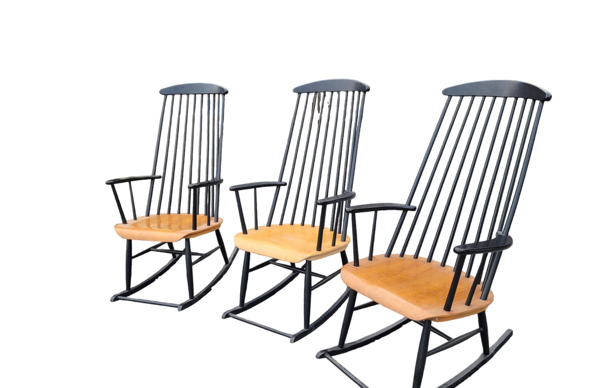3 vintage rocking chairs from the 70s