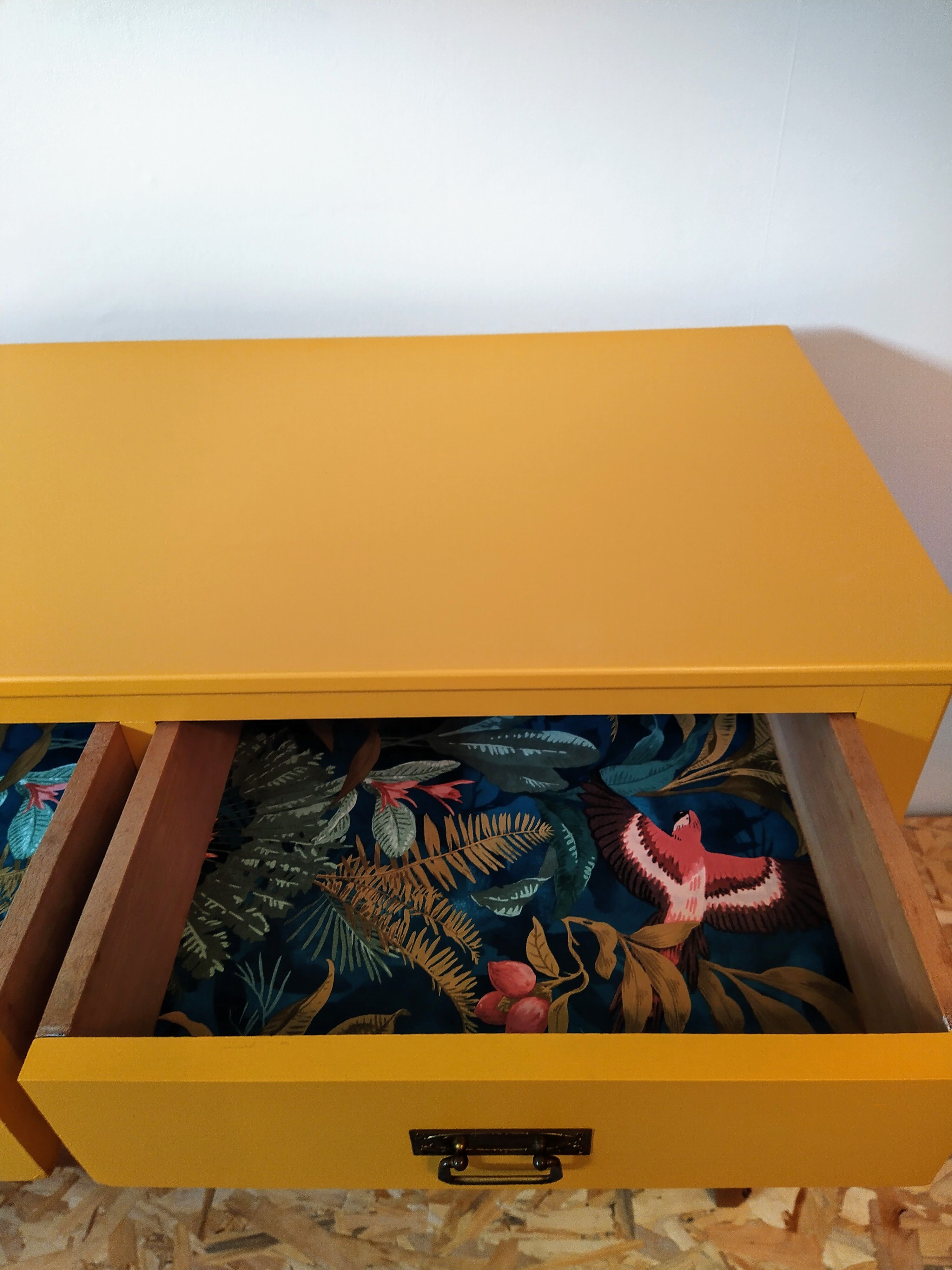 Yellow chest of drawers