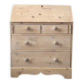 English chest of drawers topped with a sloping secretary