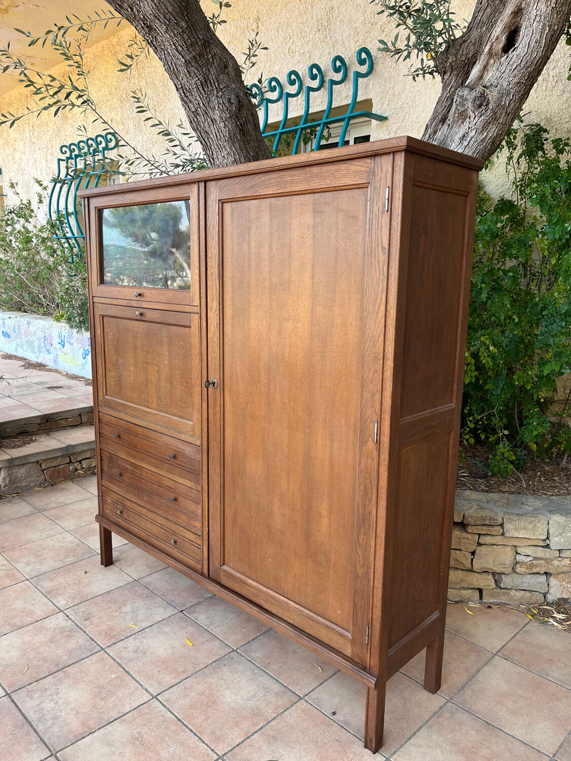 1950 oak administration cabinet