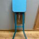 Side table or support for video projector in blue formica