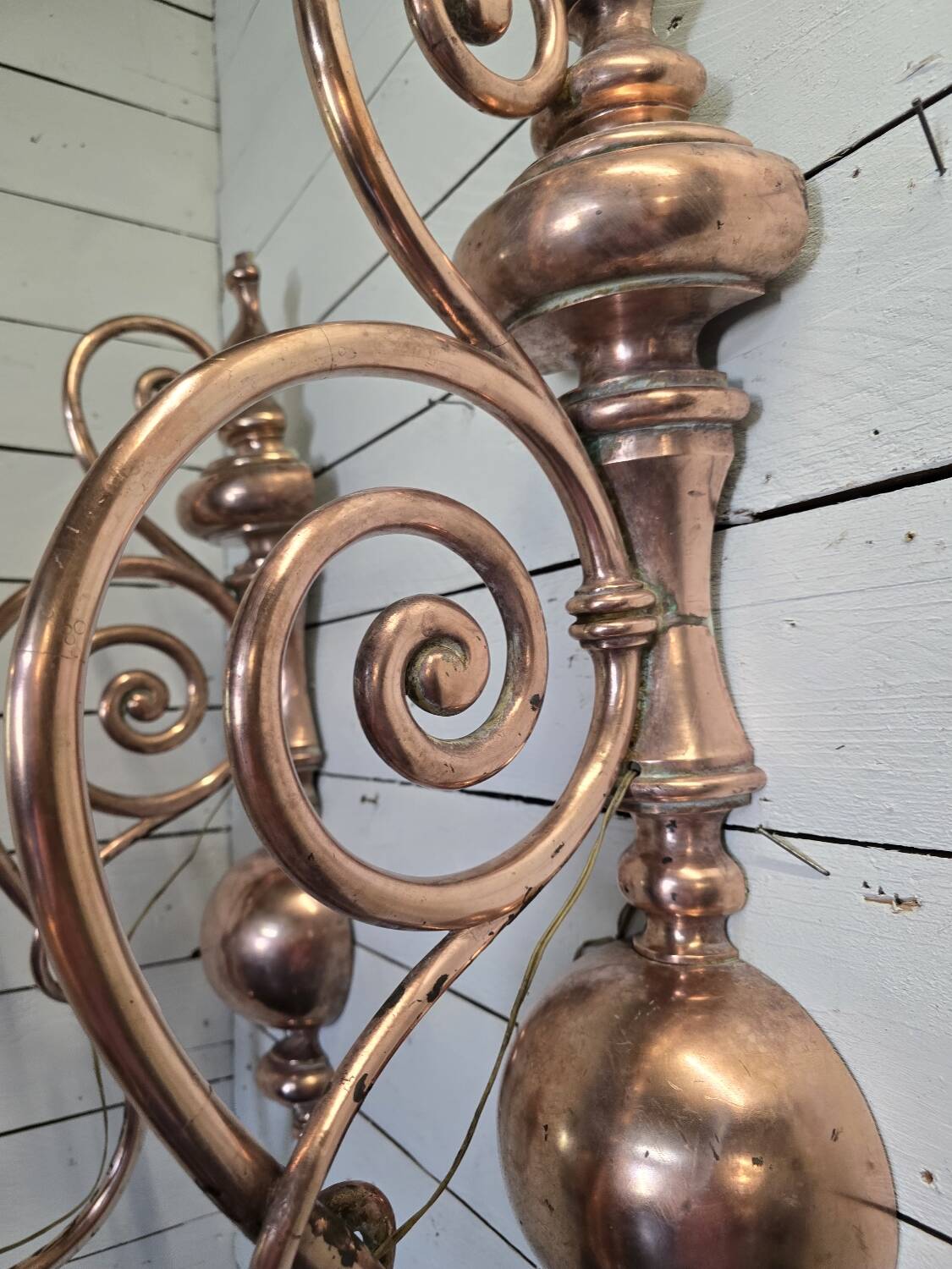19th century copper wall lights (large models)