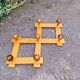 Extendable vintage coat rack in pine