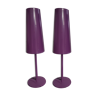 Lot of 2 purple metal lamps