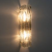 Pair of Mazzega-Style Aquamarine Murano Glass Sconces