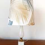 Alabaster and gilt bronze lamp