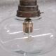 Mid-Century French Clear Glass Pendant Light