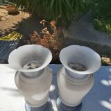 Pair of vases in romantic opaline Napoleon III
