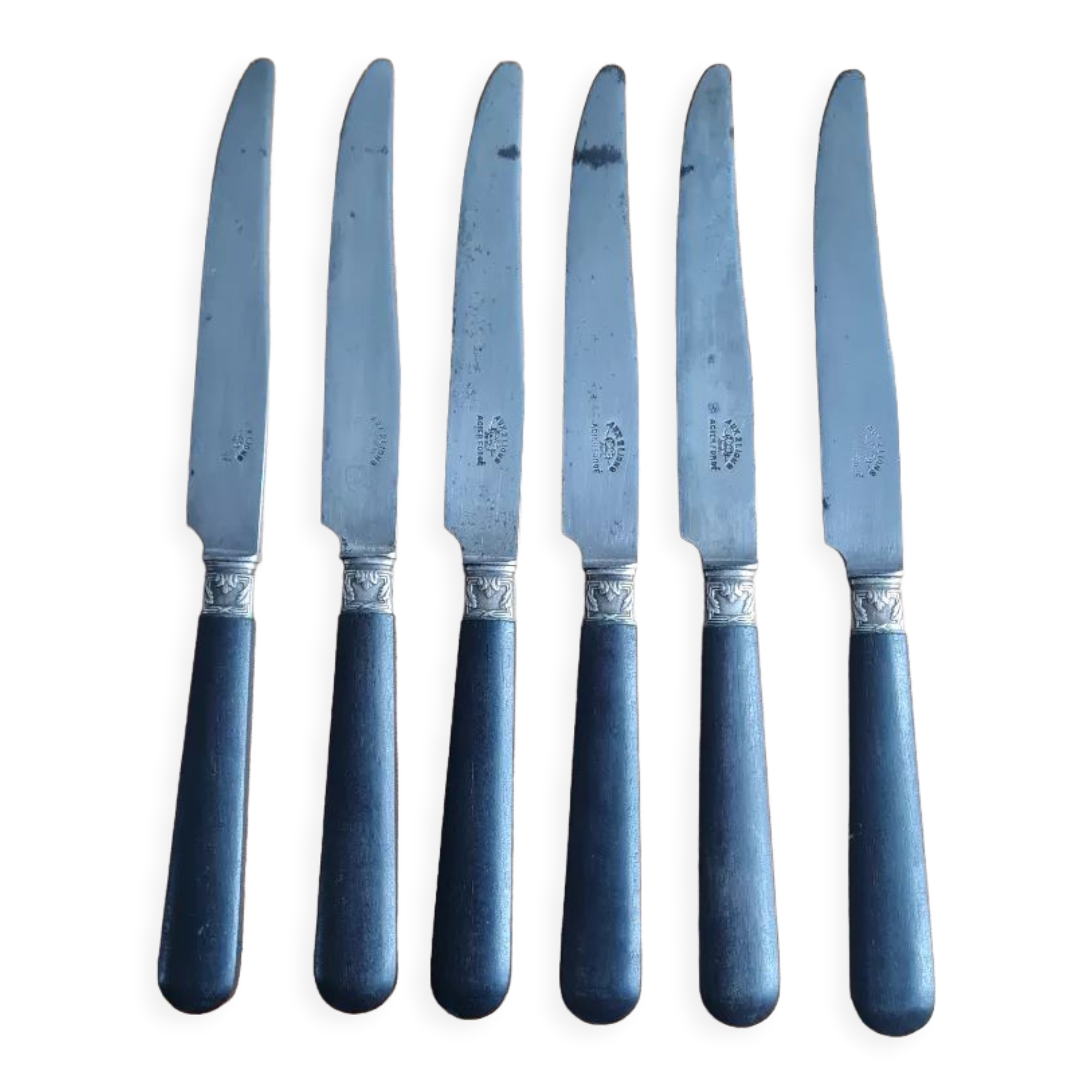 Set of 6 knives in bakelite and forged steel