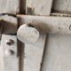 old metal locker, two doors, workshop cabinet