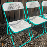 4 chaises pliantes vintage 80's