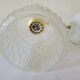 Porcelain, brass and glass wall lamp