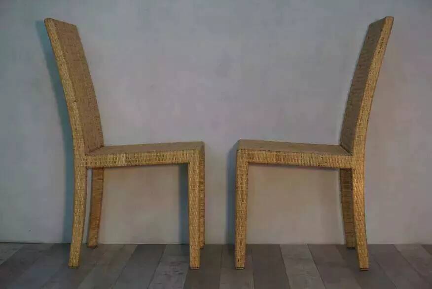 Set of 6 chairs model 1935 by Jean Michel Frank and Adolphe Chanaux for Ecart