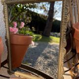 Antique bronze mirror