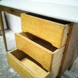 Scandinavian desk in vintage oak