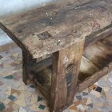 Ancient wooden workbench