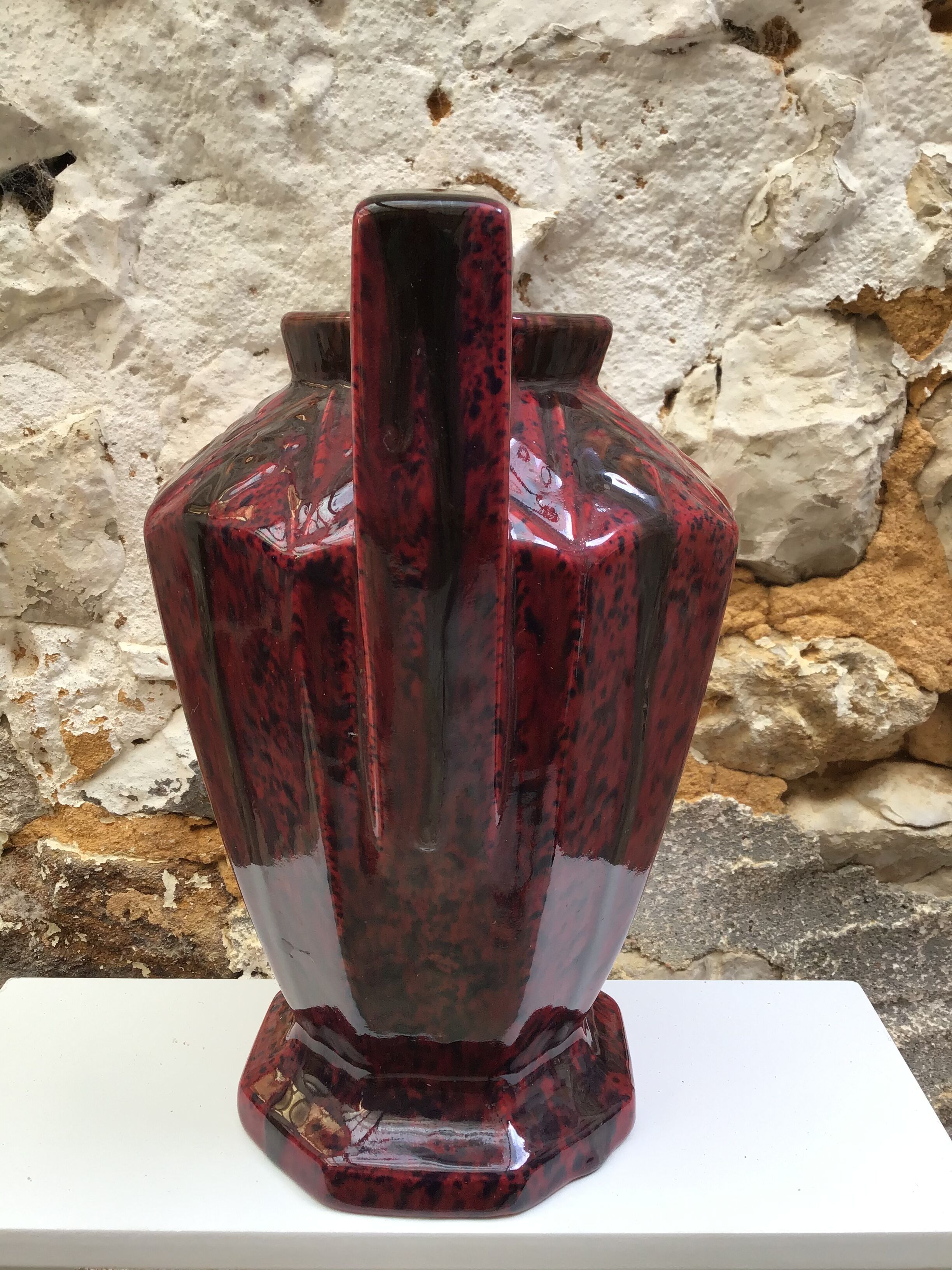 Vase barbotine Vierzon Louis Gueule
