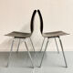 Set of 12 wooden and chrome chairs, Pagholz design from the 80s, vintage Pagwood.