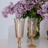 Lot of 12 champagne flutes Rosaline Arcoroc Luminarc