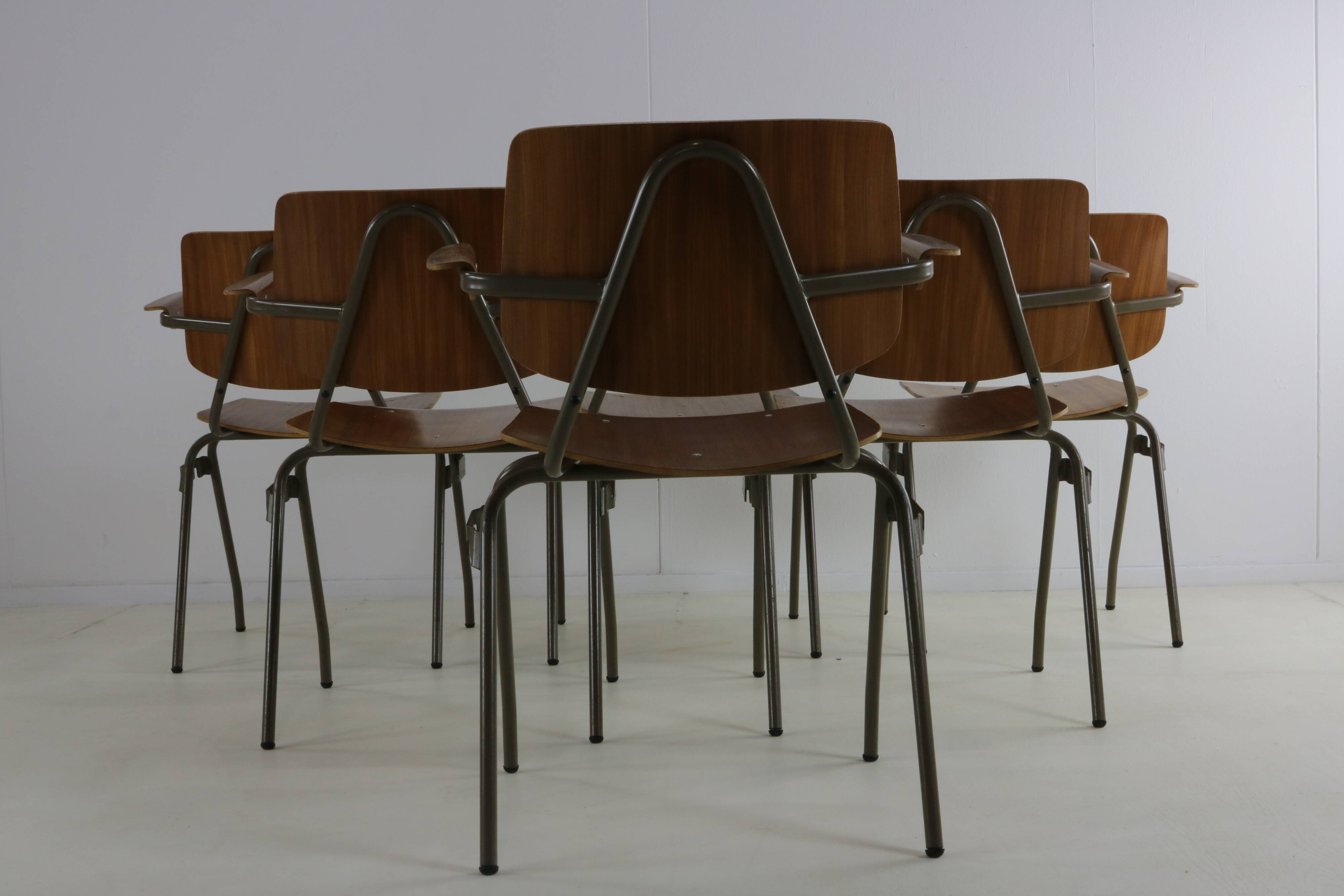 Set of six dining chairs by Kho Liang Ie for Car Katwijk