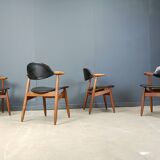 Vintage Cowhorn Dining Chairs by Tijsseling Meubelfabriek, Hulmefa, 1960s,