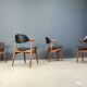 Chaises de salle à manger vintage Cowhorn par Tijsseling Meubelfabriek, Hulmefa, 1960,