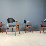Vintage Cowhorn Dining Chairs by Tijsseling Meubelfabriek, Hulmefa, 1960s,