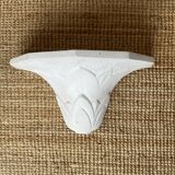 Pair of plaster wall sconces, palmette decoration, 20th century