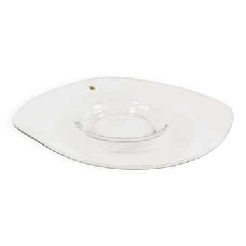 Large glass fruit platter Erwin Eisch, Germany 1960s