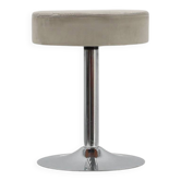 Vintage Mid-century design stool in chrome with white leather seat, 1970s
