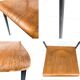 Chaise empilable vintage Mid-Century en bois design danois piètement métal