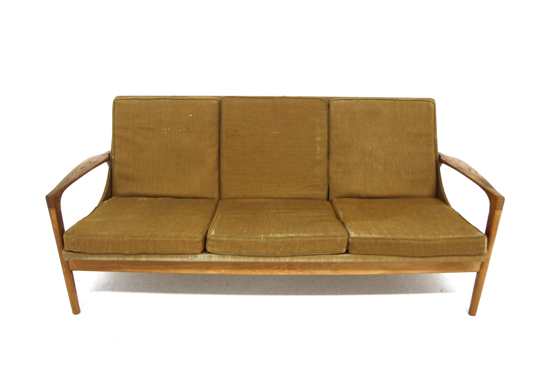 Scandinavian oak sofa, Johannes Andersen, Trensum, Sweden, 1960