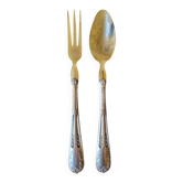 Silver-plated salad servers