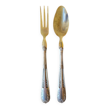 Silver-plated salad servers