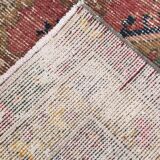 4x9 Shades Of Red & Green Oriental Turkish Vintage Rug, 134x284Cm