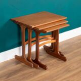 Retro Teak 1960s G Plan Mid Century Nest Of 3 Coffee Tables