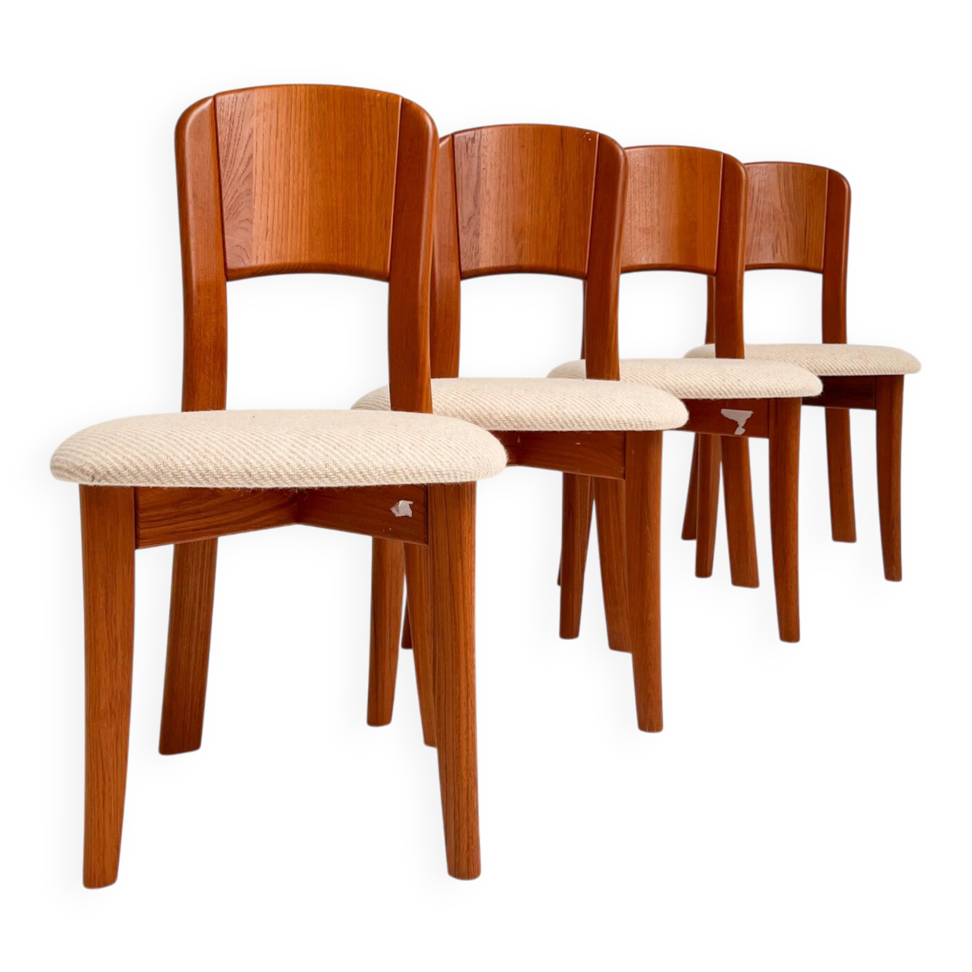 Set of 4 Danish design chairs by Gramrode from the 1970s
